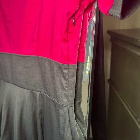 Dolly & Dotty Darlene Retro 50s Swing Dress Hot Pink Black vintage retro 12 - Picture 9 of 12